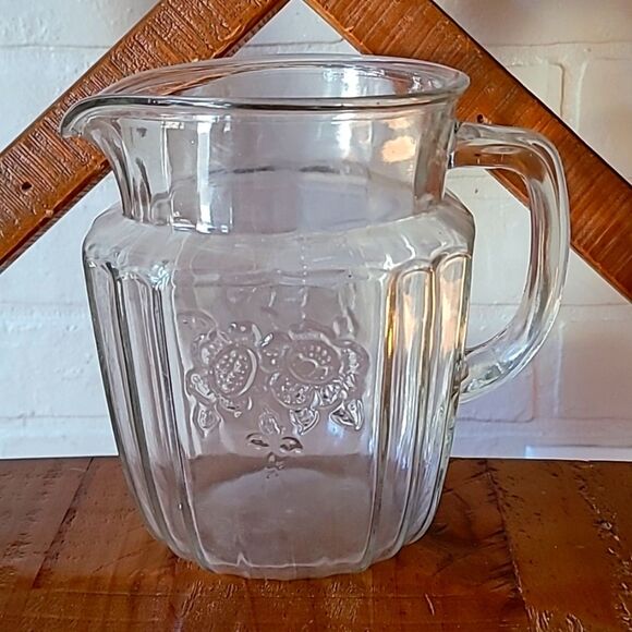 Anchor Hocking, Mayfair Clear 37oz Pitcher, Depression Glass, 6" Tall - Picture 1 of 4